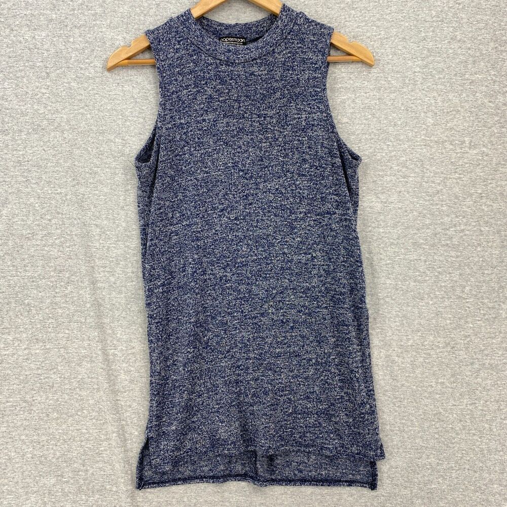 Paper Moon Dress Womens Medium Blue Stitch Fix Sleeveless Pullover Slit Sides